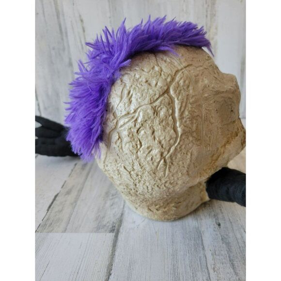 Mohawk punk rock skull skeleton Halloween prop light up talking lawn decor - Picture 6 of 10